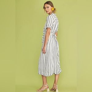 Anthropologie Pilcro Ruffle-Collar Buttondown Dress